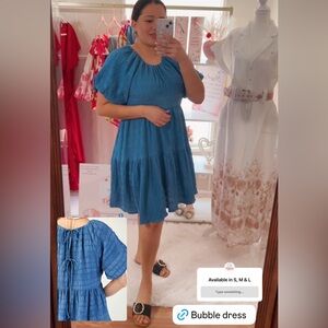 Blue bubble dress